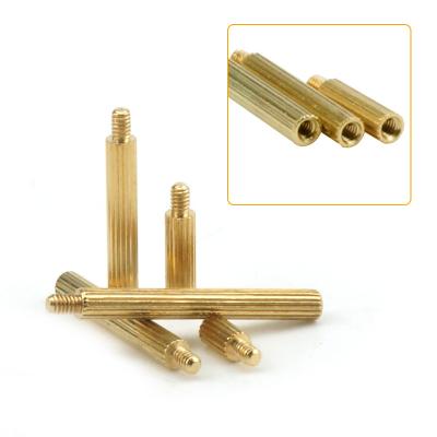 China Other Single Head Copper Post Knurled Round Stud Camera Security Isolation Post Support Screw Post Extension Screw for sale