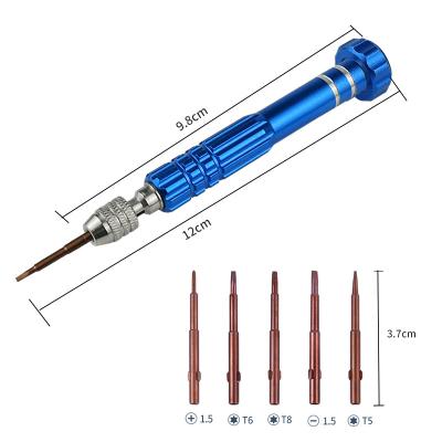 China Multifunctional 5in1 Color Screwdriver Combination Tool Remove Screws Driver Precision Maintenance Screw Batch Phone Disassemble for sale