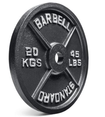 China Universal Cast Iron Barbell Weight Classic Cast Iron Plate Bumper Plate Cast Iron Bumper Plate for sale