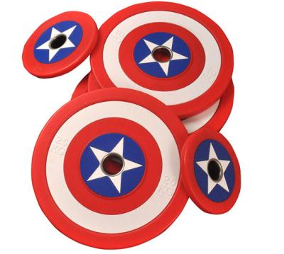 China Captain America Universal Fitness Rubber Bumper Plates for sale