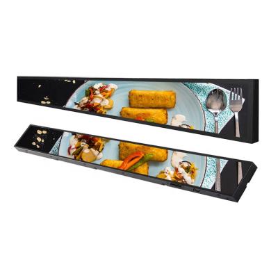 China 23.1 Inch Indoor Ultra Wide Lcd Video Advertising Display Stand Edge Display for sale