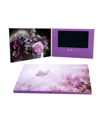 China Custom Customized Printing LCD Screen Invitation Wedding Market Greeting Card Digital Video Brochure for sale