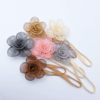 China Eco-friendly handmade natural jute curtain weaving tiebacks 16 inch magnetic curtain straps for sale