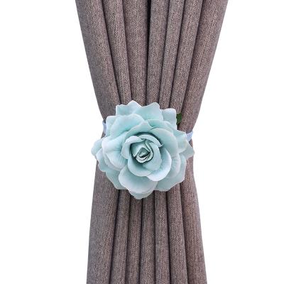 China Eco-friendly Floral Curtain Clip Tieback Holder Curtain Magnetic Buckle for sale