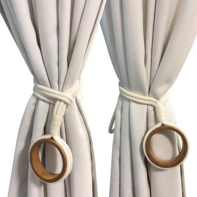 China RTS Eco-friendly Cotton Curtain Tieback Magnetic Curtain Rope For Decoration for sale