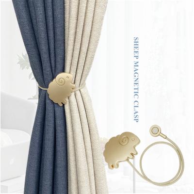 China 2021 Hot New Design Eco-friendly Design Zinc Alloy Curtain Accessory Sheep For Decorative Magnetic Curtain Tieback for sale