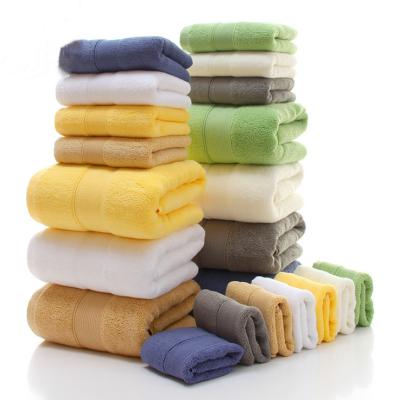 China Luxury 7 Colors 7 Colors Cotton Bath Toweling Soft Absorbent Five Star Plush 100% Bath Towel Custom Wholesale Safe For Hotel Kids for sale