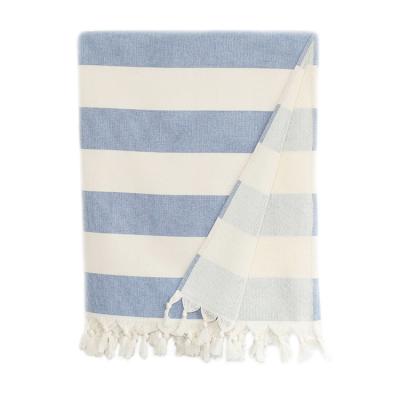 China Factory Customized 100% Original Turkish Beach Towel Child Safe China Stripe Pestemal Fouta Cotton Bath Towel for sale