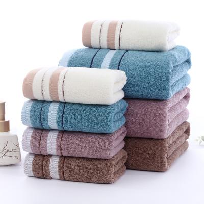 China Hypoallergenic Ready To Ship Bath Towel Set Cheap Price 32s Soft Lint Free Cotton Dobby Luxury Bathroom Towel Set for sale