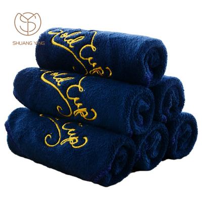 China Factory Wholesale Disposable Custom Microfiber Embroidered Towel Luxury Cleaning Cloth for sale