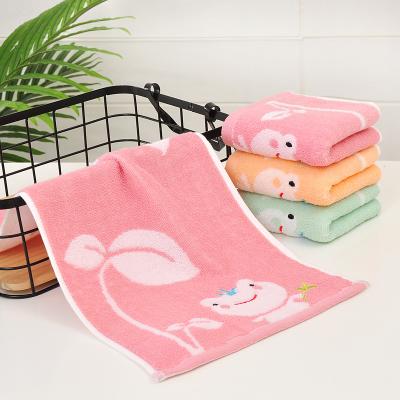 China Child Safe High Quality Custom Printed Solid Kids Baby Hand Face Bath Towel Set 100% Cotton With Animal Embroidery for sale