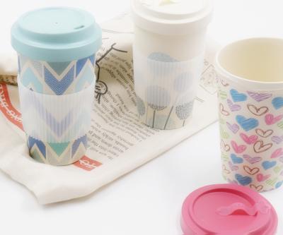 China Customized Sustainable Fiber Cheaper Eco - Friendly Non - Toxic Bamboo Coffee Mug for sale