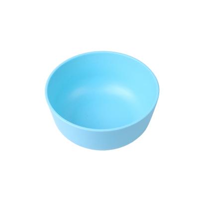 China Round Biodegradable Modern Ambient Safe Custom Logo Round Natural Bamboo Fiber Salad Bowl for sale