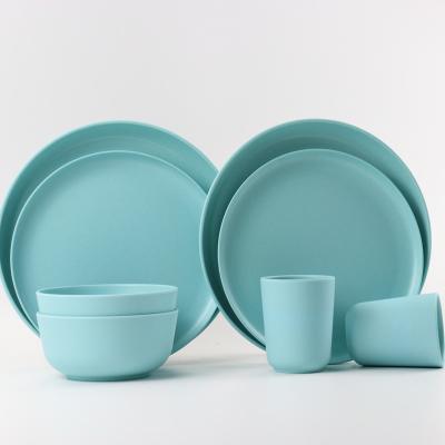 China Eco-Friendly Sustainable Fiber Bamboo Dinnerset Adult Dinnerware Set for sale