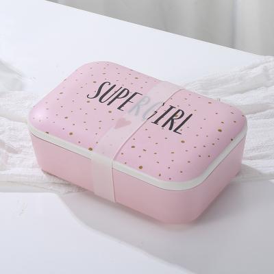 China Freshness Preservation Customized Microwave Storage Boxes Lunch Box Food Storage Container Bamboo Fiber Bamboo Lunch Box for sale