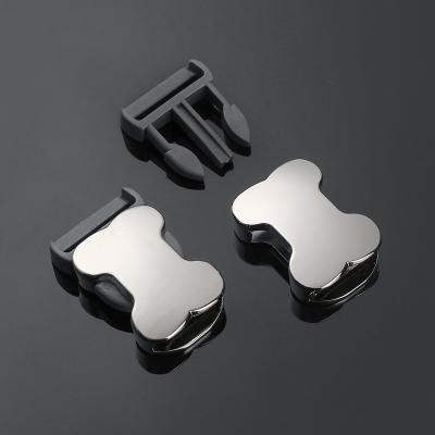 China ZINC 15Mm Silver Aluminum Side Release Buckle for sale