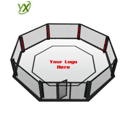 China Custom Gymnastics Standing Art Octagon Floor Fighting Mma martial Ring Floor Factory Wholesale Price Boxing Cage for sale