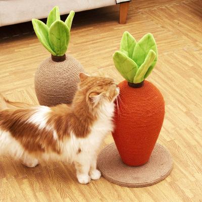 China Cute Sisal Cat Scratcher Toys Carrot Shape Cat Tree New Viable Wholesale Sisal for sale