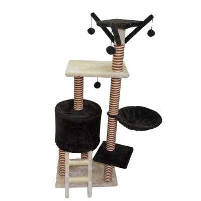 China Sustainable New Style Factory Directly Supply Cat Wooden Trees With Toys for sale