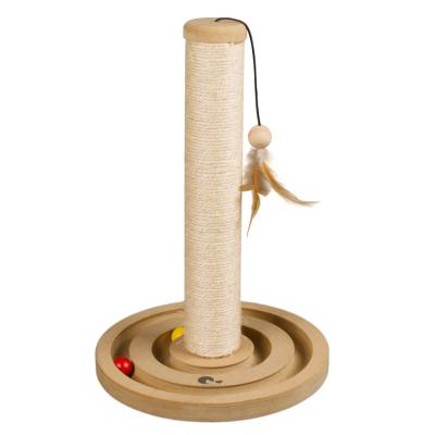 China Factory Manufacturer Sisal Wood Scratch Scratcher Tree Toy Pet Cat Post For Viable Wholesale Cat for sale