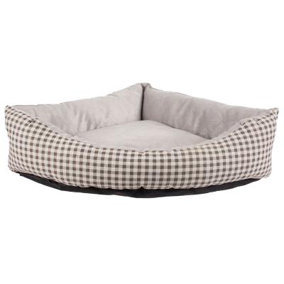 China Sustainable Puppy Product Single Triangle Plaid Pattern Pet Bed for sale