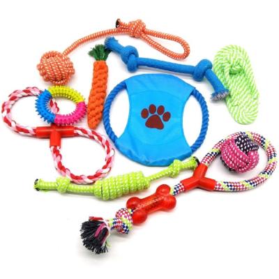 China Viable Wholesale Dental Custom Cotton Rope Dog Chew Set Durable Pet Toy for sale