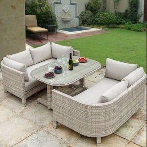 China DY-NC1 Balcony Rattan Sofa and Chair for Courtyard Rattan Weaving Advanced Technology for sale