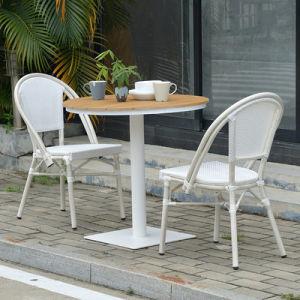 Cina 3pcs White Wicker Dining Set Divolto White Wicker Chair And Table Set in vendita