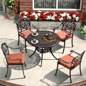 China 4 Seater Cast Aluminum Patio Furniture Unfolded All Weather Aluminium Garden Furniture for sale