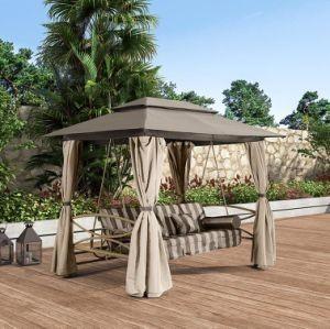 Cina Canopy Swing Bench resistente ai raggi UV Acciaio antracite Swing Seat da giardino in vendita