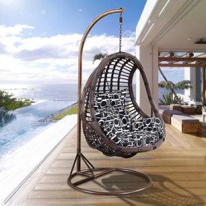 China Stylish Hanging Chair Swing with Iron Cradle and Rattan Bird Nest Design Photo Color for sale