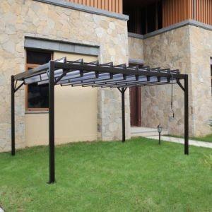 Cina Giardino piatto Gazebo in ferro all'aperto Canopy in metallo rivestito in PVC Gazebo in vendita