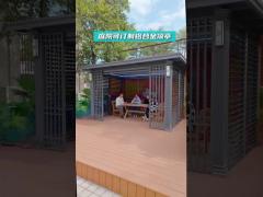 Outdoor Metal Gazebo for Patio & Backyard Heavy-Duty Aluminum Frame with Thick Posts, Motorized Cu