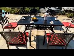 villa aluminum patio furniture sets european cast aluminum dining set