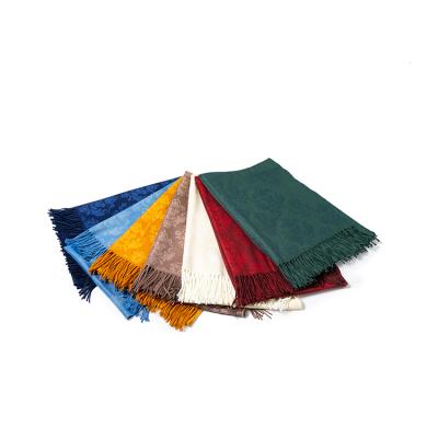 China Elegant And Warm Fashion Double Layer 100% Woven Acrylic Material Shawl Scarf for sale