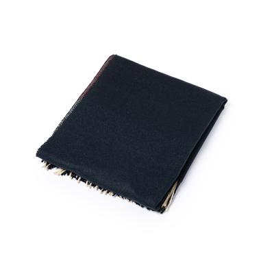 China Stylish And Warm Custom Made Faux Faux Cashmere Soft Cashmere Plaid Patch Multifunctional Split Winter Throw Blanket for sale