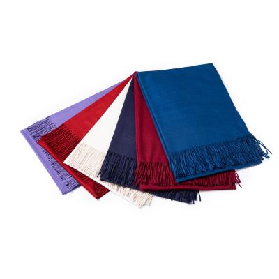 China Stylish And Warm Popular Products Plain Super Soft Skin Friendly Silk Smooth Woven Shawl for sale