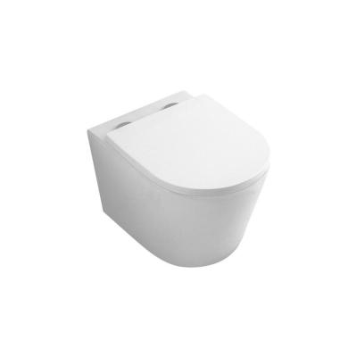 China Hidden Cistern Colorful European Ceramic Wall Mounted Chest of Drawers Wash Down Wc Ceramic Toilet Bowl Matte White Wall Hung Toilets for sale