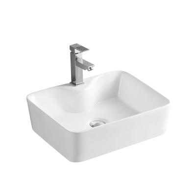 China Restaurant Wholesale Easy Clean Luxury Ceramic Washbasin Hotel Wash Basin Factory Bathroom Sink High Pressure Embedded Molding Basin for sale