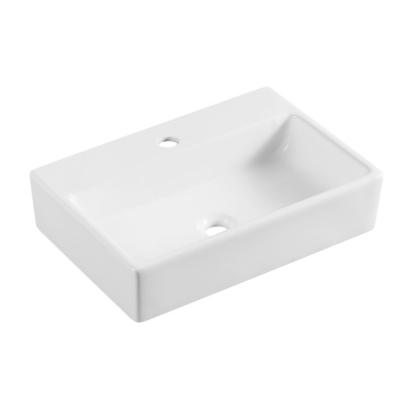 China Rectangular ceramic bathroom sinks wash hand basin countertops art sink basins washroom washbasin easy clean modern ceramic glossy white bowl sink for sale