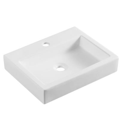 China Restaurant Wholesale Easy Clean Luxury Ceramic Washbasin Hotel Wash Basin Factory Bathroom Sink High Pressure Embedded Molding Basin for sale