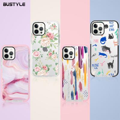 China Colorful Anti-falling Borders Anti-falling Bumper Back Cover For iPhone 678 12 Pro Max Se 11 Designer Custom Shockproof Phone Case for sale