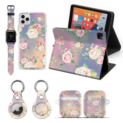 China Customized Sublimation Parchute Printing Cell Phone Accessories For iPhone 12 Max Cover For Airtag Pro 11 Case Airpods iWatch iPad Pro for sale