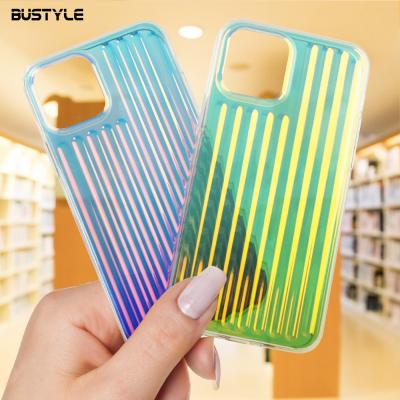 China Luxury Anti-drop Hologram Hologram Phone Case For iPhone 12 pro Max Custom Design Aurora Laser Mobile Phone Case For iPhone 11 pro for sale