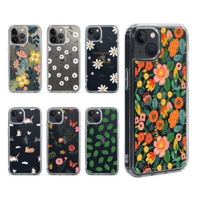 China Custom Logo Printing Shock Proof TPU Girly Hard PC Phone Case For iPhone 13 Mini Case Cute 12 13pro Max Acrylic Phone Cases for sale