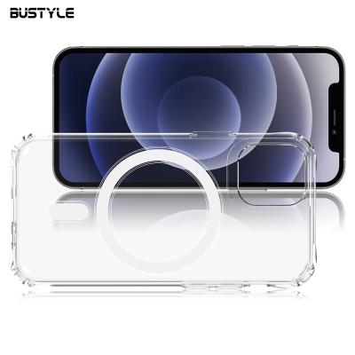 China Shockproof TPU PC Customized Available Shockproof Cell Phone Cover For Iphone 11 Magsafe Clear Phone Case For iPhone 12 Pro Max for sale