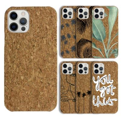 China Anti-fall Natural Wooden Cell Phone Smartphone Wooden Case For iPhone 11 Samsung S21 Eco-Friendly Cork Wood Phone Case For 12 pro max for sale