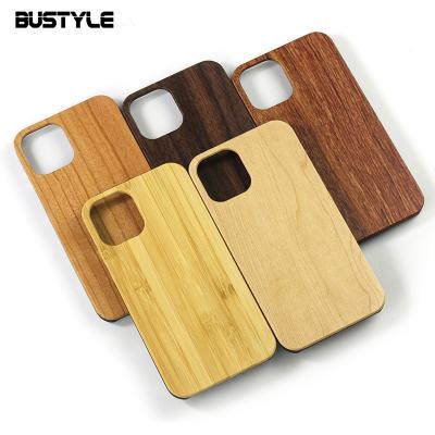 China Shockproof TPU PC Hard Back Cover Laser Designs iPhone 13 12 Max Smartphone Casing Wood Phone Case Logo Bamboo Wooden Case For pro for sale