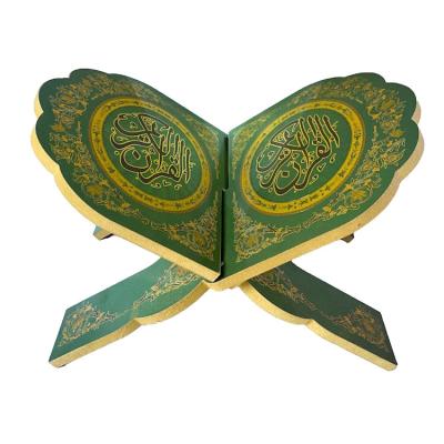 China Handmade Direct Arabic Quran Shelf Arabic Word Factory Quran Stand Muslim Islamic Books Rack for sale