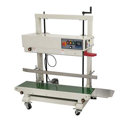 China Food Sealing Machine Continuous Sealer Machine With Date Code Printing Vertical Sealing Machine for sale